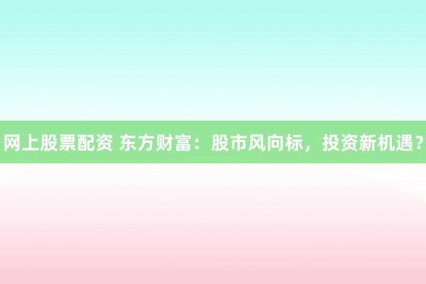 网上股票配资 东方财富：股市风向标，投资新机遇？