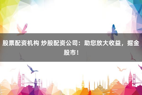 股票配资机构 炒股配资公司：助您放大收益，掘金股市！