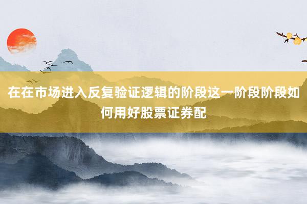 在在市场进入反复验证逻辑的阶段这一阶段阶段如何用好股票证券配