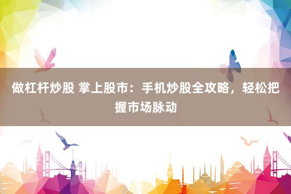 做杠杆炒股 掌上股市：手机炒股全攻略，轻松把握市场脉动